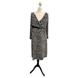 Black and white viscose blend dress Max Mara Black White