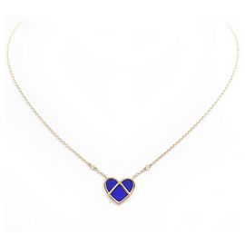 COLLANA POIRAY L'ATTRAPE COEUR MM COLLANA LAPISLAZZULI DIAMANTI D'oro