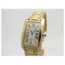 Cartier-CARTIER TANK AMERICAN GM WATCH 1740 45 MM OR 18K AUTOMATIC WATCH-Golden