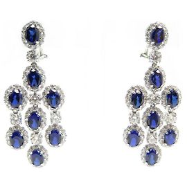 PENDIENTES DE PLATA DE LEY CON ZAFIRO NEW BURMA PENDIENTES NUEVOS PENDIENTES Plata