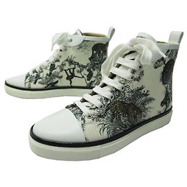 Hermès NEUE HERMES JIMMY ECUADOR SCHUHE 38 CANVAS-SNEAKER + SNEAKERS-BOX Weiß