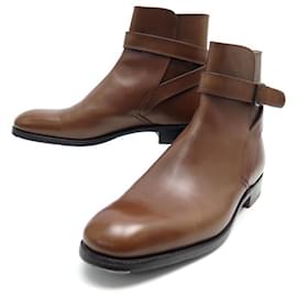JM Weston-NEW JM WESTON BOOTS JODHPUR 722 10D 44 LEATHER STAINLESS STEEL NEW-Brown