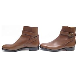 JM Weston-NEW JM WESTON BOOTS JODHPUR 722 10D 44 LEATHER STAINLESS STEEL NEW-Brown