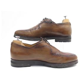 Berluti-BERLUTI RICHELIEU NEW PHYSIO SHOES 11.5 45.5 BROWN LEATHER SHOES-Brown