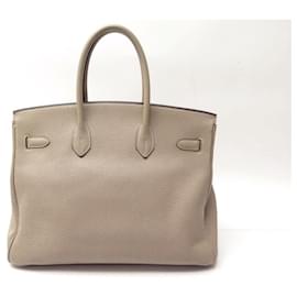 Hermès-Birkin handbag 35 2004 IN TOGO LEATHER TURTERELLE BEIGE LEATHER HAND BAG PURSE-Beige