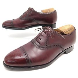 CHAUSSURES JOHN LOBB SEYMOUR RICHELIEU FLEURI  8E 42 CUIR BORDEAUX SHOES Bordeaux