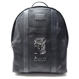 SAC A DOS ST DUPONT PICASSO EN CUIR NOIR BLACK LEATHER BACKPACK BAG Noir
