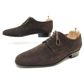 JM Weston-JM WESTON SAVILE MANUFACTURE SHOES 575 SUEDE DERBY 8.5E 42.5 L SHOES-Brown