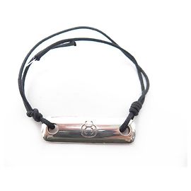 VINTAGE DINH VAN KAMASUTRA ARMBAND AUS SOLID SILBER 925 SCHWARZE KABELBOX Silber
