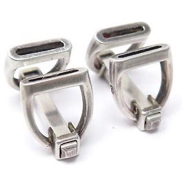 Hermès GEMELLI VINTAGE CALIPER HERMES GEMELLI GAETAN DE PERCIN IN ARGENTO Argento