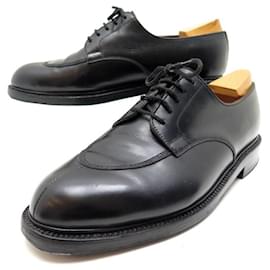JM Weston-JM WESTON DERBY HALF HUNTING SHOES 6.5E 40.5 Wide 41 BLACK LEATHER SHOES-Black