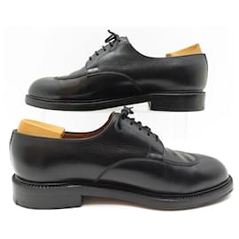 JM Weston-JM WESTON DERBY HALF HUNTING SHOES 6.5E 40.5 Wide 41 BLACK LEATHER SHOES-Black
