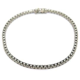 PULSEIRA NOVA MAUBOUSSIN TU ES MA RIVIERE D AMOUR EM DIAMANTES DE OURO BRANCO 1ct Prata