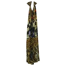 Camilla-Camilla Eagle and Leopard Print Maxi Kaftan in Multicolor Silk-Other