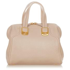 Fendi-Fendi Brown Chameleon Leather Satchel-Brown,Beige