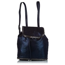 Stella Mc Cartney Stella McCartney Blue Falabella Shaggy Deer Rucksack Blau Andere