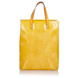 Louis Vuitton Brown Vernis Reade MM Castaño Beige