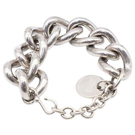 Brazalete de cadena extragrande de Alexander Mcqueen en plata Plata