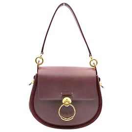 Bolso Chloé Tess MM en cuero burdeos Roja Burdeos