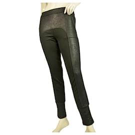 Autre Marque-Never Enough Black Shiny Leggings trousers pants size S-Black