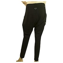 Autre Marque-Pantalón pantalón plisado con botones y cierre frontal negro - talla 40 Es / nosotros 4-Negro