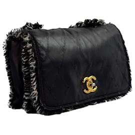 Chanel-lined Flap Runway item-Black