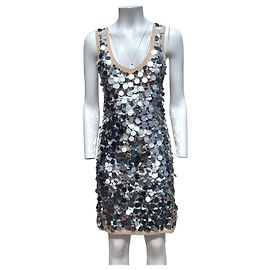 Robe Céline en cachemire métallisé Métallisé