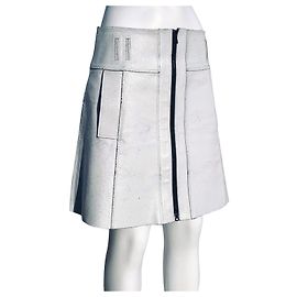 Falda mini de cuero Proenza Schouler Blanca Blanco