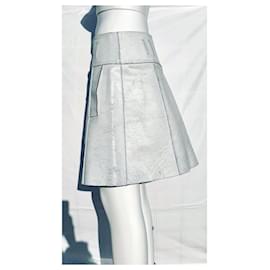 Proenza Schouler-mini jupe en cuir-Blanc