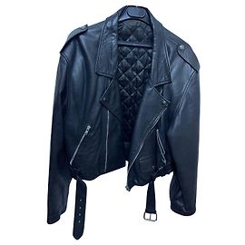 Perfecto vintage Mac Douglas cuir noir T40 Noir