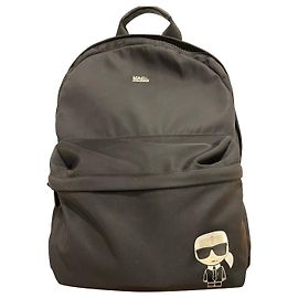 Karl Lagerfeld Backpack Black Leather and Nylon Black