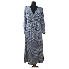 Autre Marque Vestido envelope Gabby gingham Mother Of Pearl Marinho Branco Branco Azul marinho
