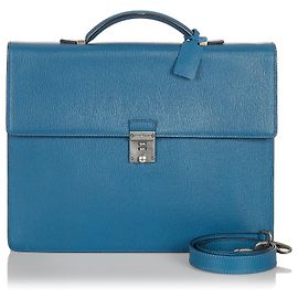 Salvatore Ferragamo Ferragamo Blaue Businesstasche aus Leder Blau