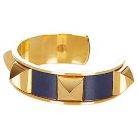 Hermès-Pulsera Hermes Gold Medor Stud-Dorado,Púrpura