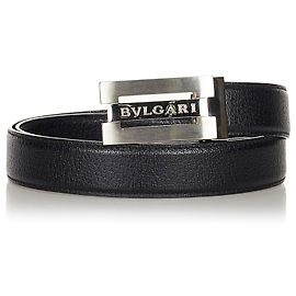 Bulgari Schwarzer Ledergürtel von Bvlgari Schwarz