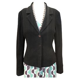 Chanel Jacke aus schwarzer Wolle Schwarz