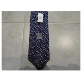 Hermès-new hermès tie 2021-Navy blue