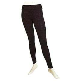 Vivienne Westwood Anglomania-Vivienne Westwood Anglomania Black Purple Sparkly Leggings pantalon pantalon XS-Noir,Violet