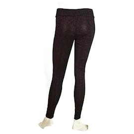 Vivienne Westwood Anglomania-Vivienne Westwood Anglomania Black Purple Sparkly Leggings pantalones pantalones XS-Negro,Púrpura