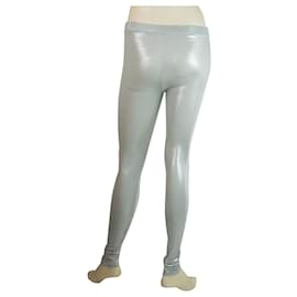 Autre Marque-Pantalon Delphine Murat Bleu Ciel Glittery Shiny Leggings pantalon-Bleu clair
