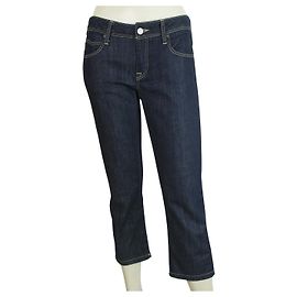 Burberry Brit Blue Denim Jeans Pantaloni cropped Pantaloni Capri – Sz 28 Blu scuro