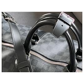 Louis Vuitton-Bolsa de ombro Keepall 55-Cinza antracite