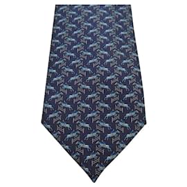 Hermès-nueva corbata hermès 2021-Azul marino