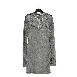 Chantal Thomass Silber- 1991 STRICKKLEID FR36/38 Schwarz Silber