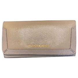 Burberry Two Tone Glossy Leather Wallet Other