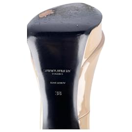 Yves Saint Laurent-Yves Saint Laurent Janis Heels in Nude Patent-Brown,Flesh