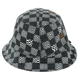 Louis Vuitton Size 60 Black x White Distorted Damier Bucket Hat Fisherman Other
