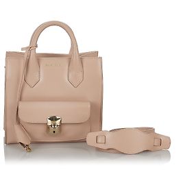 Cadeado Balenciaga Marrom Toda Tarde Bolsa De Couro Marrom Bege