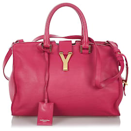 Yves Saint Laurent Cartable en cuir rose Cabas Chyc YSL Rose Autre