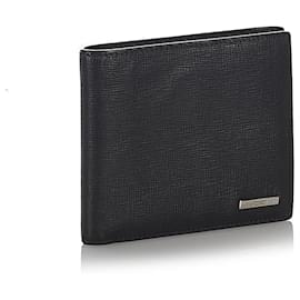 Fendi-Fendi Black Leather Bifold Wallet-Black